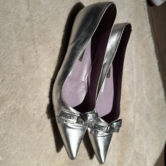 MARC JACOBS Silver Rhinestone Flats sz 9M - Picture 2 of 5